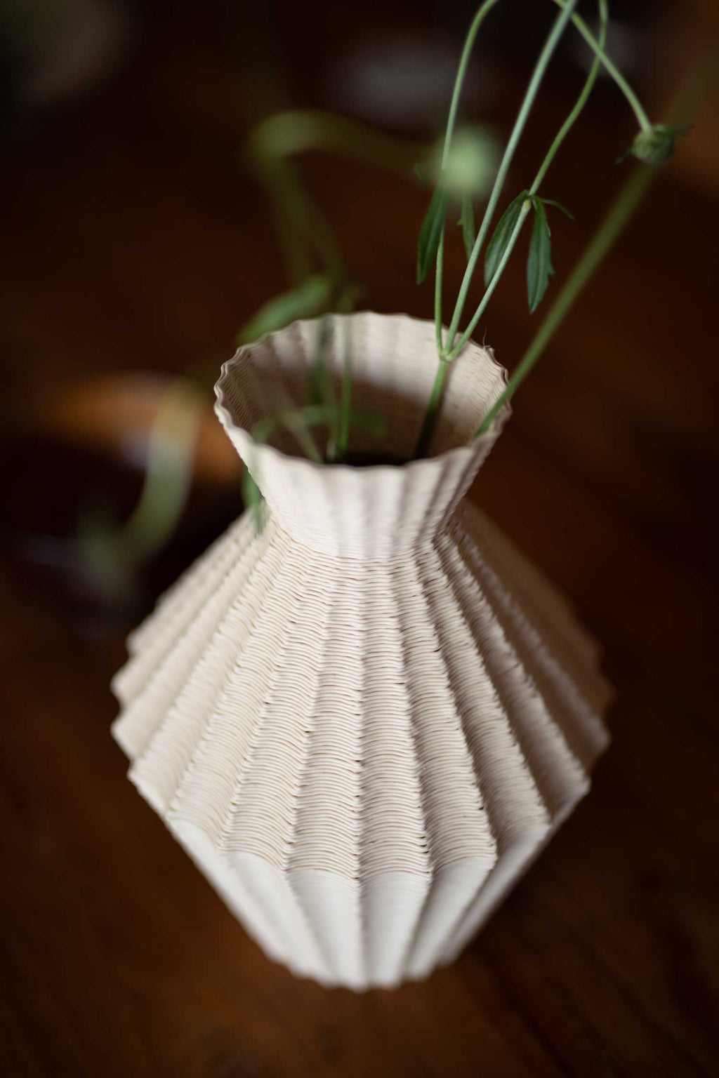 Weave Vase Q • cream
