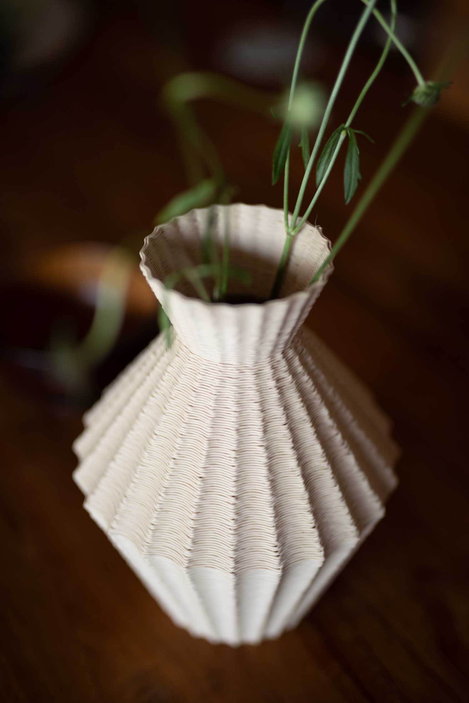Weave Vase Q • cream